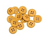 Botiboton - 50 bottoni per camicie in colori caldi - 5 taglie e 12 colori tra cui scegliere - con 4 fori da 2 mm - Made in Spain - Spedito dalla Spagna - colore Ocra, dimensione 15 mm