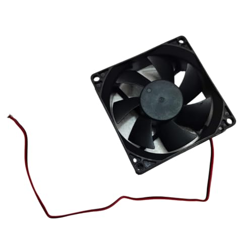 Image of TM&W DC Axial Case Cooling Fan. SIZE : 8x8x2.5cm, 80x80x25mm, SUPPLY VOLTAGE : 12VDC, Color : Black | Cooling Fan useful for egg incubator Mini cabinet (12v dc fan pack of 5 pc)