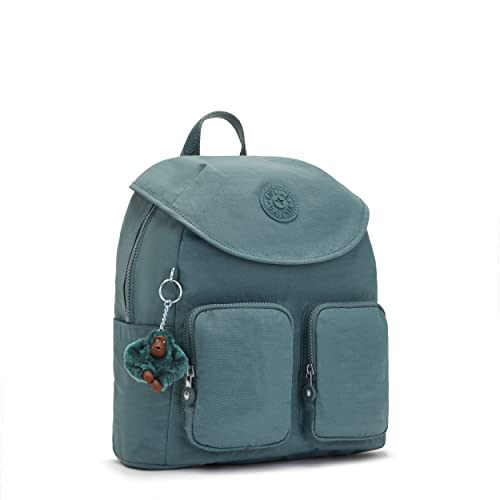 Kipling Women's Fiona Medium, Adjustable Straps, Flap Closure, Top Carry Handle, Backpack, Lightaloet, 13.25''L x 13.25''H x 6''D4