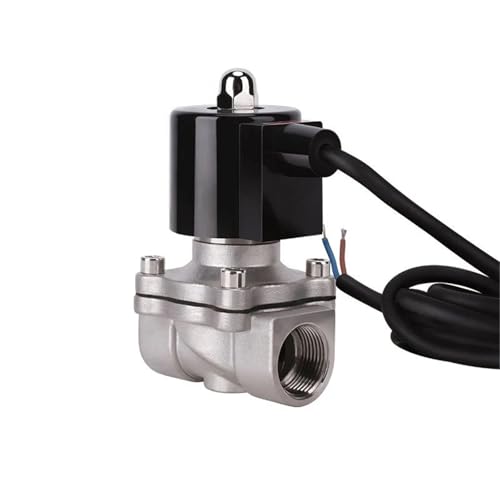 Válvula solenoide de 3/4" normalmente cerrada en acero inoxidable 304 de 24V 3