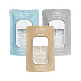 Touchland Power Mist Hydrating Hand Sanitizer Spray, DYE FREE Trio Set (Rainwater, Unscented, Beach Coco), 1 FL. OZ. Travel Size (Set of 3)