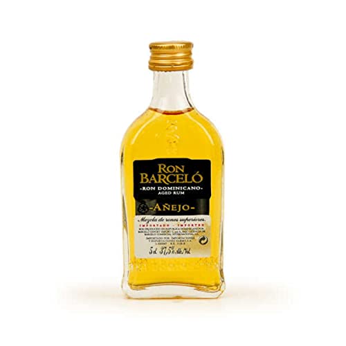 Lote de 20 Botellas Decorativas Modelo Petaca de'Ron Barceló Añejo'. Regalos Originales. Licores y Complementos. Detalles para Bodas, Comuniones, Bautizos y Cumpleaños. DS