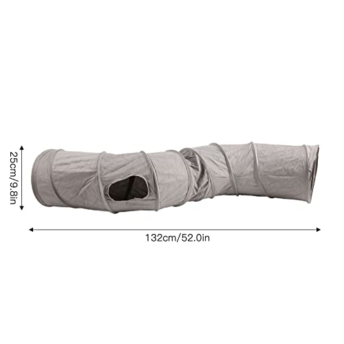 Túnel para gatos de gamuza premium con interior interactivo 8
