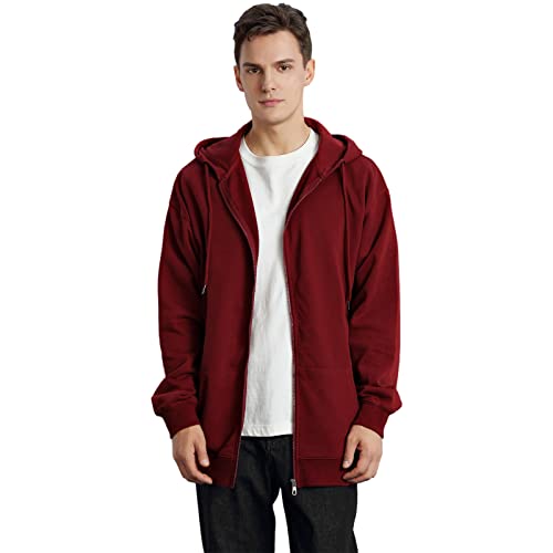 ANUFER Unisex Mens Womens Full Zip Cotton Hooded Sweatshirt Casual Hoodie Jacket with Pockets3