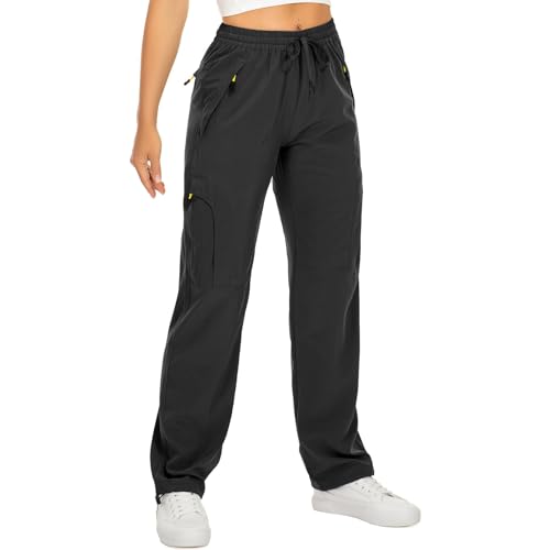 Image of Q - RIOUS Women's Parachute Pants Quick Dry Lightweight Safari Pants Zipper Pockets