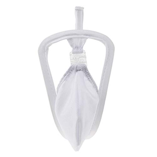 kowaku Mala de Spandex Masculina com Fio Tanga Invisível Cuecas Cuecas Lingerie - Branco