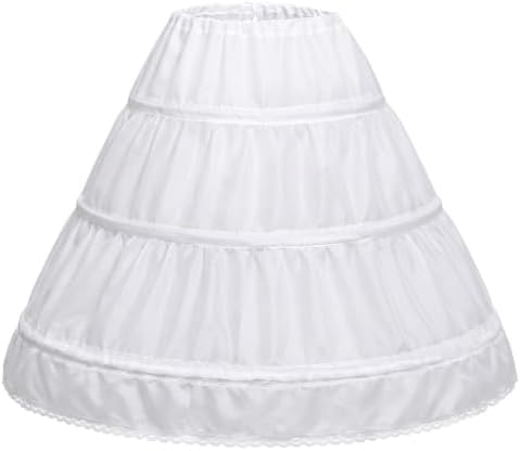 ABaoWedding Girls Petticoat 3 Hoops Crinoline Half Slip for UnderDress