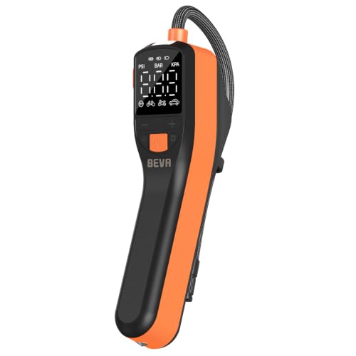 BEVA 150PSI Portable Air Compressor w/ Digital Pressure Gauge & LED Light $15