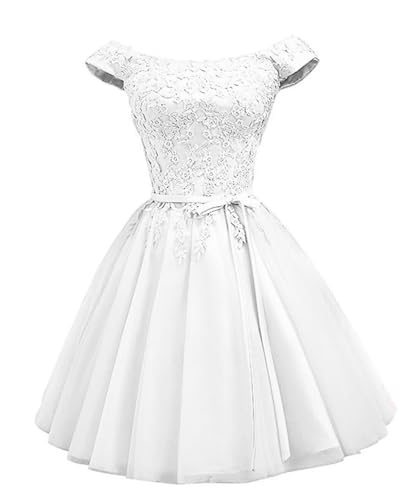 Image of Asulla Short Prom Dresses Homecoming Cocktail Dresses Lace Appliques Bridesmaid Dresses for Wedding