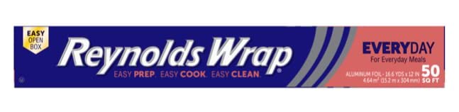 Reynolds Reynolds Wrap - Papel de aluminio estándar, rollo de 50 pies cuadrados