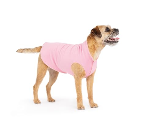 Image of Goldpaw Stretch Fleece Dog Sweater - with Spandex for 4-Way Stretch - Soft, Comfortable Dog Coat - Machine Washable - Made in the USA - Rose - Size 20