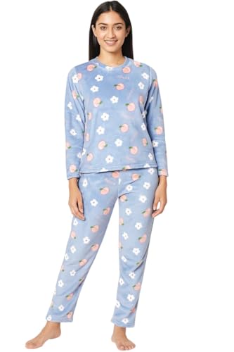 Image of CAMEY Womens Winter Full Sleeve Top and Pajama Pants Regular Fit Night Suit Round Neck Top and Pyjama Set Ladies Night Dress