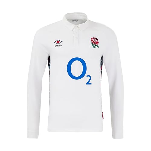 Umbro Mens England Home Long Sleeve Shirt 2024 Adults White XL