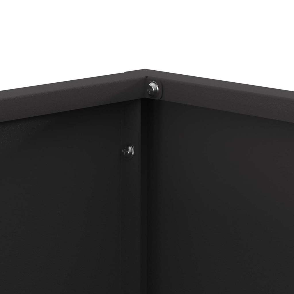 Brasero negro 40 x 40 x 35 cm de acero para jardín, terraza, balcón, chimenea de acero, aspecto con calor para noches acogedoras al aire libre
