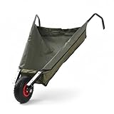 [Spacieuse et robuste] Avec une capacité généreuse de 88 livres, cette brouette de jardin verte a une taille de 58,27 x 28,35 x 11,42 pouces et diamètre de roue de 10 pouces, ce qui en fait compagnon de jardinage fiable.