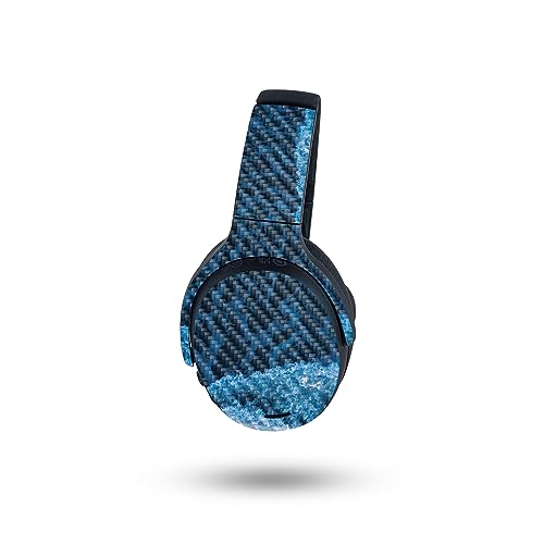 Image of MightySkins Carbon Fiber Skin Compatible with Skullcandy Crusher ANC 2 - Ocean Waves | Protective, Durable Textured Carbon Fiber Finish | Easy to Apply