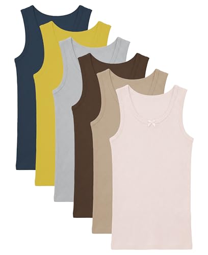 Image of Andrew Scott Girls Camis & Tanks | 100% Cotton Tank Top Layering Undershirts | Multi Pack Colors