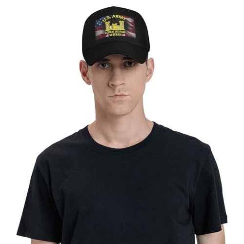 Gorra clásica US Army Combat Engineer ajustable unisex miniatura 7