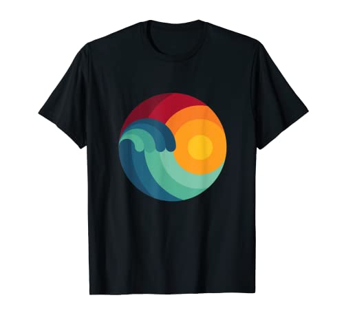 Surfer Surfboard Sunset Kitesurfer Wakeboard Wave Camiseta Camiseta