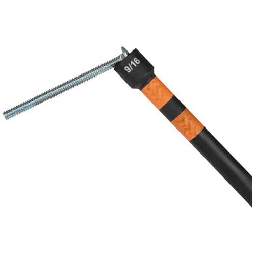 Image of Klein Tools 10916PNDC 9 /16-Inch Power Nut Driver, Magnetic Color-Coded Power Nut Driver, Impact-Rated with 10-Inch Extended Reach