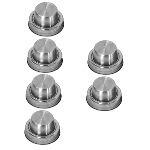 Amosfun 3 Series Tapa De Coctelera Condimentar Durante La Noche Hermético Tapas De Cóctel Tapas Para Especias Masón Tapas De Coctelera Cubierta De Frasco Acero Inoxidable 304 2 Piezas X 3