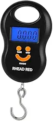 Balança Digital Portátil com Gancho, LCD, Capacidade 50kg, para Bagagem Pesca e uso doméstico.