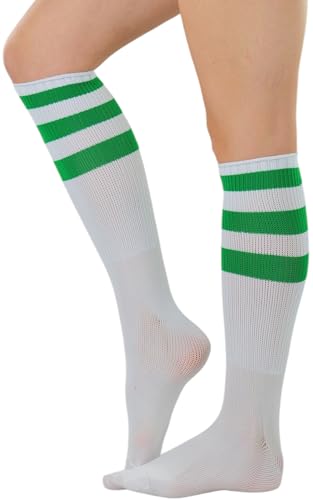 Image of ToBeInStyle Women's Premium Below Knee Athletic Socks w /Contrasting Wide Stripes