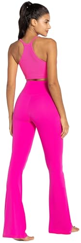Image of Sunzel Flare Leggings, Crossover Yoga Pants with Tummy Control, High-Waisted and Wide Leg