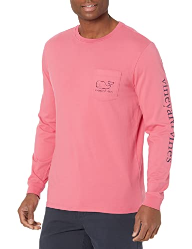 Image of vineyard vines Men's Long Sleeve Vintage Whale Pocket T-Shirt
