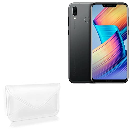 BoxWave Case Compatible with Honor Play - Elite Leather Messenger Pouch, Synthetic Leather Cover Case Envelope Design - Ivory White