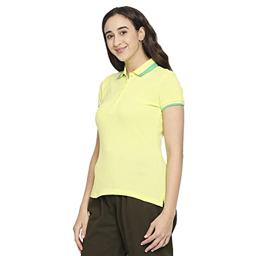Image of Being Human Pink Semi Fit Polo Collar Short Sleeves Cotton Women's T-Shirt Clothing