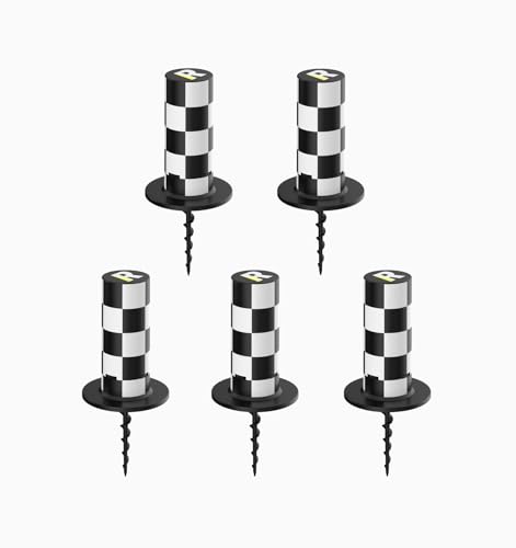Raccoon 2 SE Boundary Ground Stakes, 5-Pack AI Vision Recognition Markers for Raccoon 2 SE Robotic Lawn Mower, Virtual Wall & No-Go Zone Landmarks, Weather-Resistant & Easy Screw-in Installation