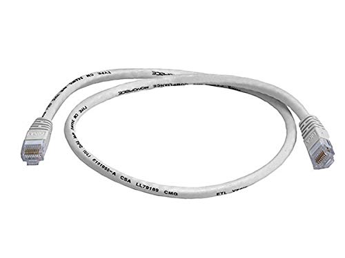 Monoprice 2FT 24AWG Cat5e 350MHz UTP Ethernet Bare Copper Network Cable - White