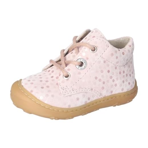 RICOSTA Mädchen Stiefel DOTS, Kinder Lauflernschuhe, Weite: MITTEL, lose Einlage, schnürstiefel, Booties, Leder, Powder (311), 23 EU