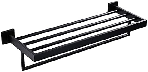 SUCHETA Toallero montado en la Pared Toallero de Acero Inoxidable 304 Toallero montado en la Pared Estante de Almacenamiento Negro Toallero Accesorios de baño Hogar Ducha Suministros Toallero Estant