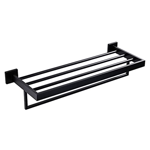 Porte-serviette en acier inoxydable 304 noir mat FBSHAD, l'élégance murale pour votre douche