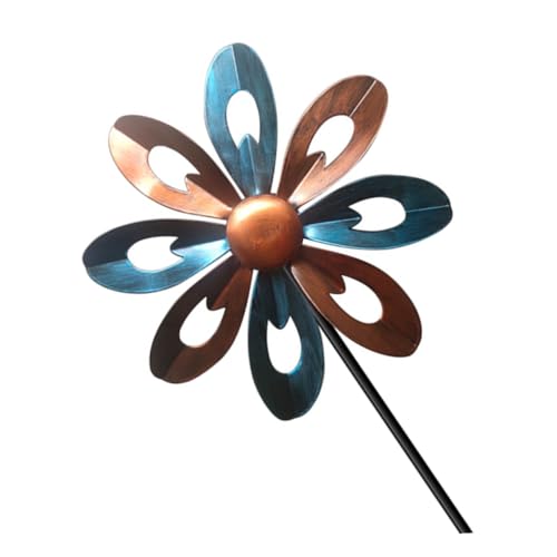 Generico Mulino a Vento in Metallo da Giardino Decorativo Girandola Rotante per Esterni Ornamento da Giardino per Balconi e Parchi Artigianato in Ferro Resistente e Funzionale