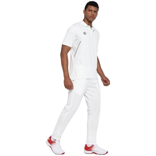 Image of Nivia Bounce Cricket Set for Men, Rice Knit Breathable Fabric, Anatomical Support Pouch, Quick Dry Moisture Wicking Sports Inner Set, Off White Cricket Wear Half Sleeves