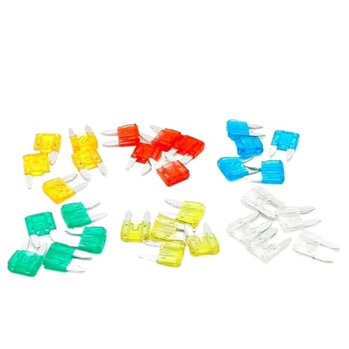 Fusibles ATC multicolores à mini lames 5A à 30A pour voiture, lot de 30 pièces