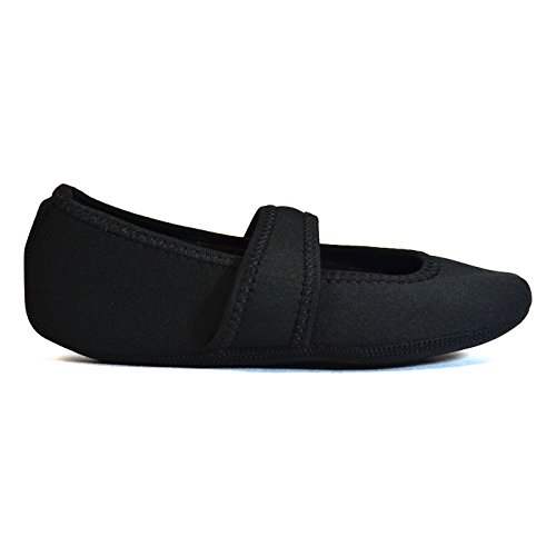 womens Mary Jane Flat, Black, Large US2