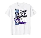 NBA Official Utah Jazz Barred Player T-Shirt, Men, White, Large