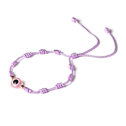 Image of Caiyao Evil Eye Bracelet - Handmade Adjustable Red Black String Knot Lucky Kabbalah Protection Bracelet