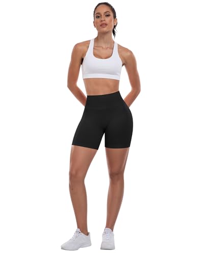 ATHVOTAR Workout Gym Shorts Women, High Waisted Seamless Butt Lifting Scrunch Butt Sports Shorts3