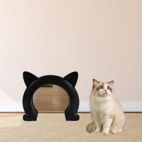 Chatière intérieure design élégant en forme de chat blanc - 8