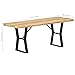 KTHLBRH Industrial Style Solid Mango Wood Bench with Powder Coated Iron Legs, 2-Person Seating for Dining Room Hallway Kitchen, Rustic Brown Black Durable Furniture, Easy Maintenance