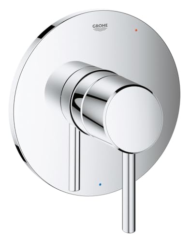 GROHE 14468000 Concetto Shower Valve Trim Kit with Pressure Balance Cartridge Starlight Chrome