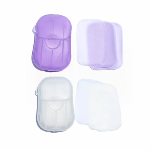 100Pcs-Blue-Portable-Soap-Sheets-Mini-Portable-Travel-Soap-Paper-Sheets-Disposable-Water-Soluble-Hand-Washing-Bath-Scented-Paper-Soap-Camping-Hiking-and-Shampoo-for-OutdoorWhitePurple