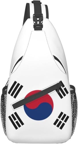 Mochila unisex bandolera con bandera de Corea miniatura 1