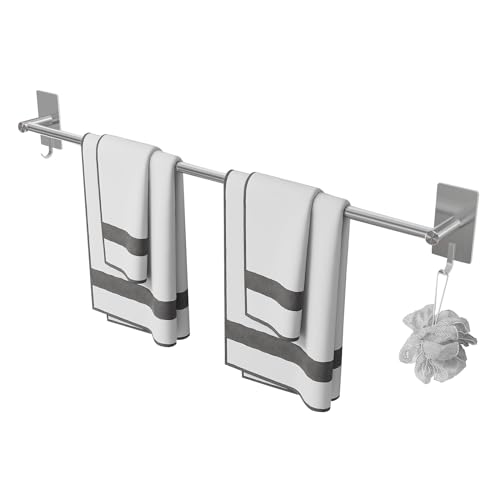 JS Towel Rail Wall Mounted 80CM Bathroom Towel Holder SUS304 Stainless Steel Hand Towel Rack Modern Home Decor Bath Towel Hanger Hardware Accessories