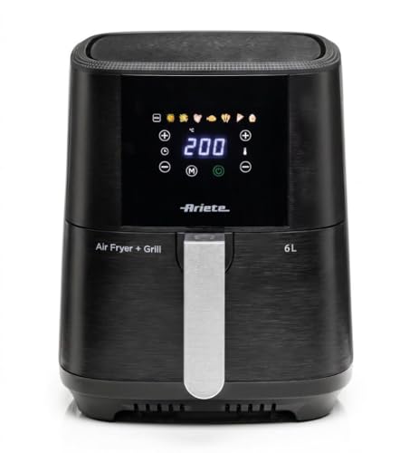 Ariete 4626/10 Friggitrice ad aria 6L, 1300 W, Capacità 6L, Capacità di cottura 2,5kg, 8 programmi...